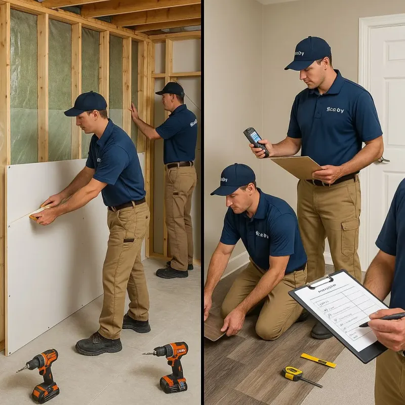 Repairs and Reconstruction process in West Islip, NY